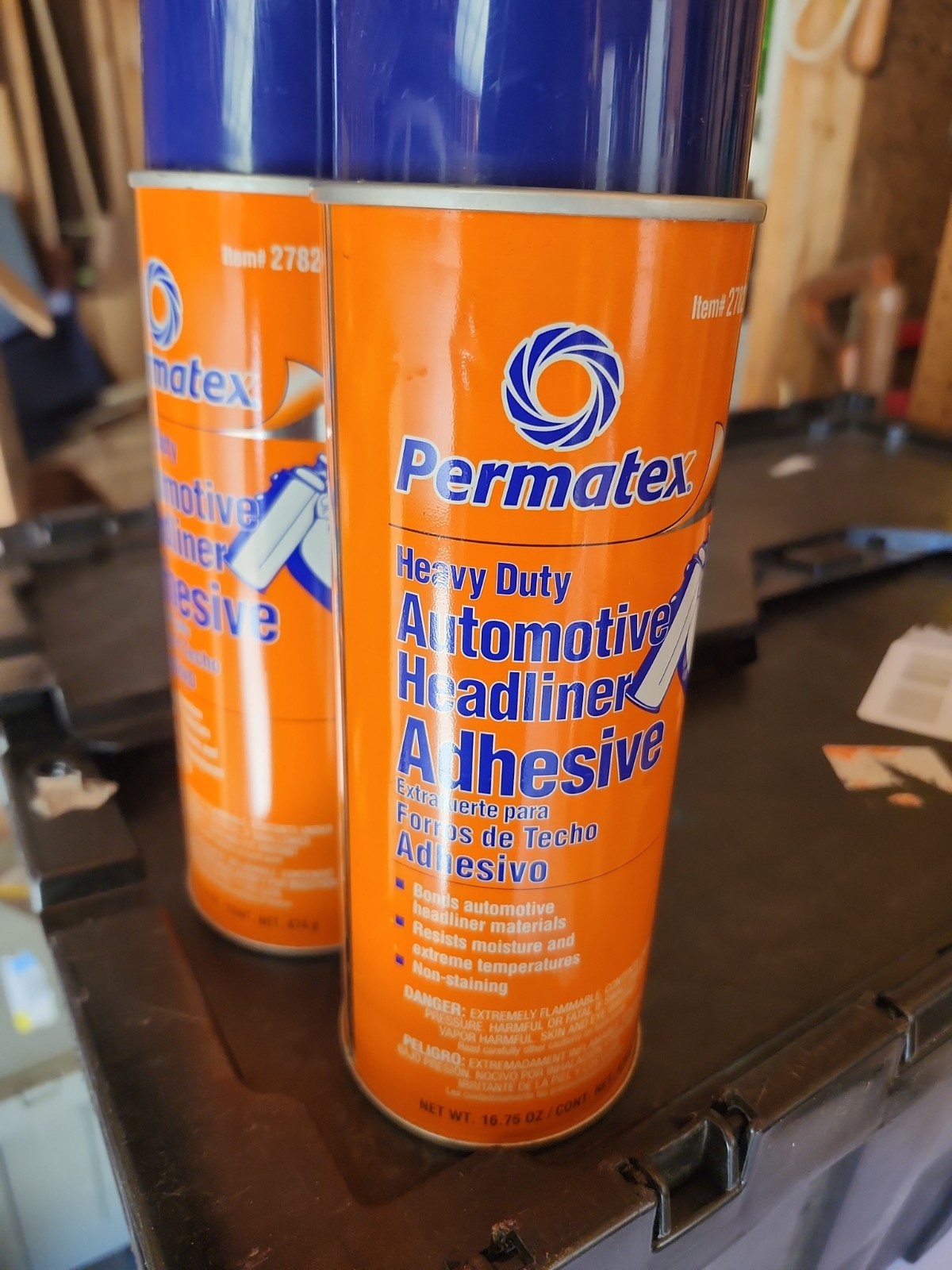 Permatex 27828 Heavy Duty Headliner & Fabric Adhesive 16.75oz Spray 2 Pack