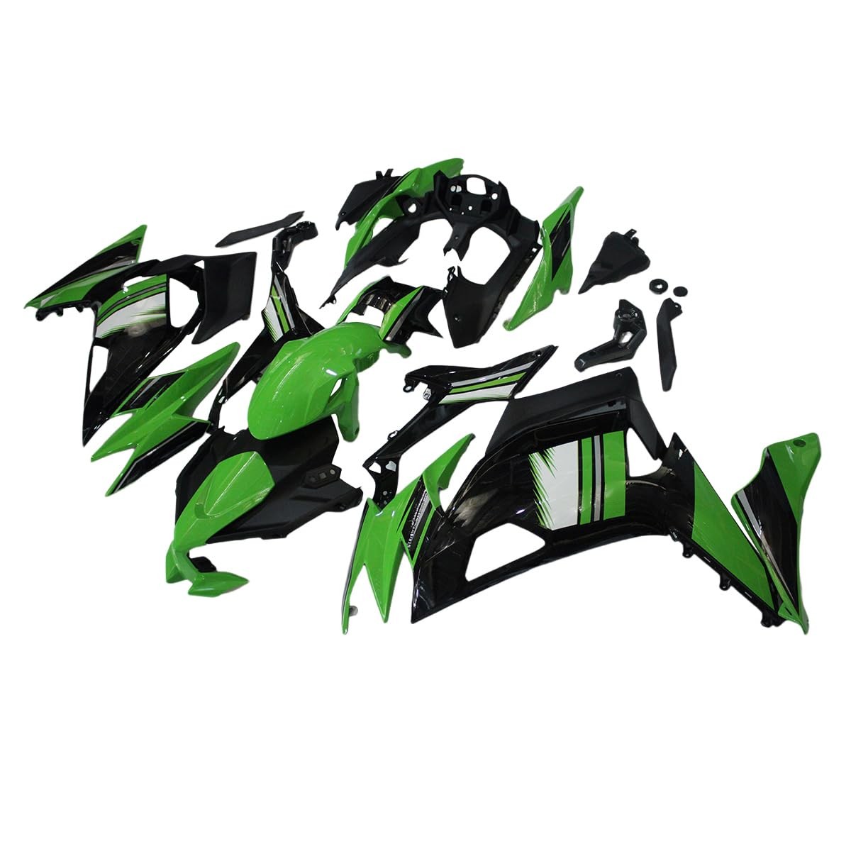 Fairing Kit Kawasaki ER-6F Ninja 650R 2021-2023 ABS Plastic Green Black White