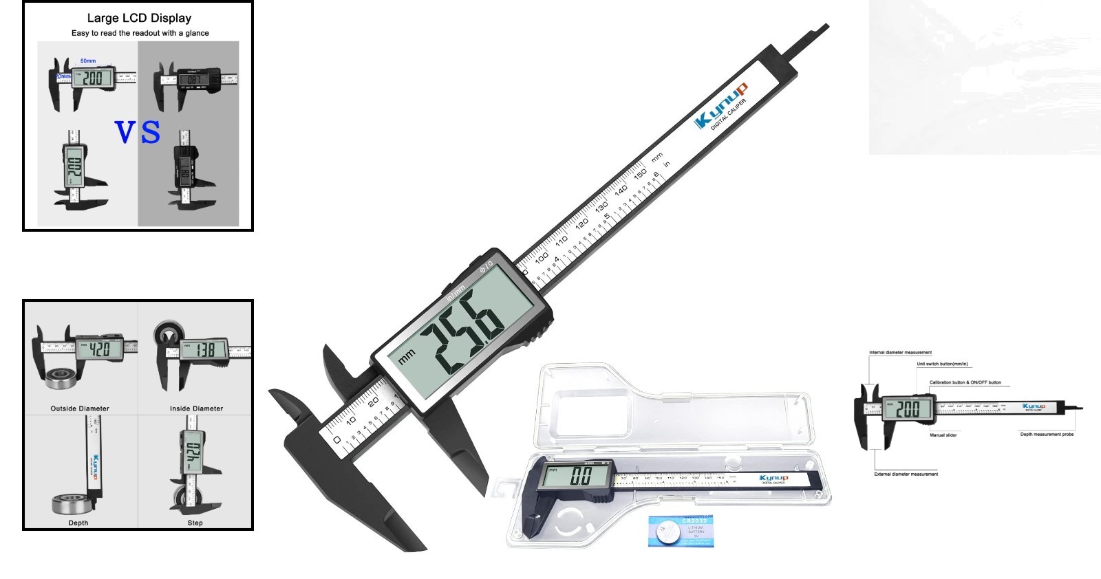 Accurate 6” Digital Caliper with 0.2mm Precision – Ideal for All Measurements