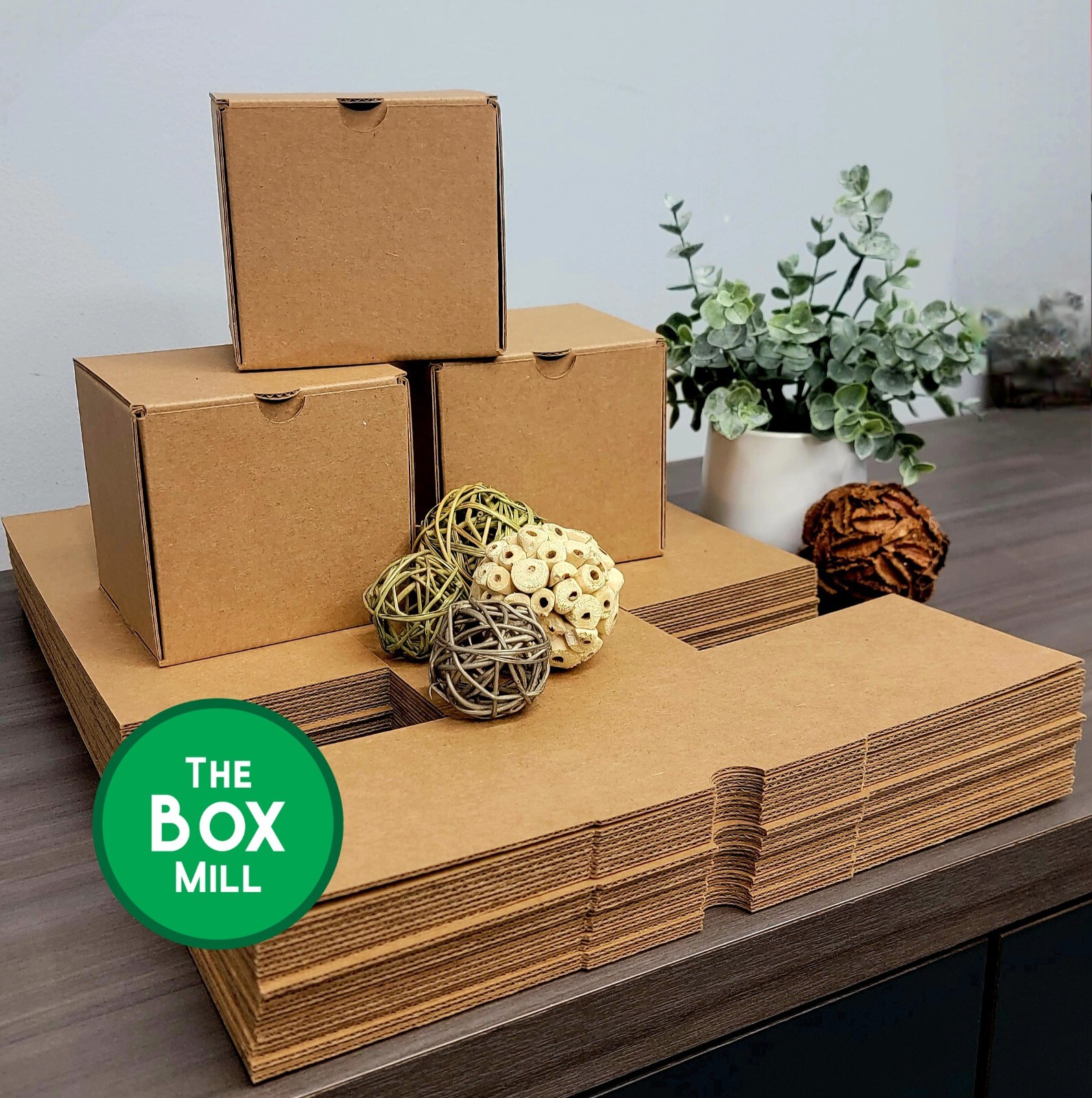 4″ x 4″ x 4″ Flat Folding Boxes