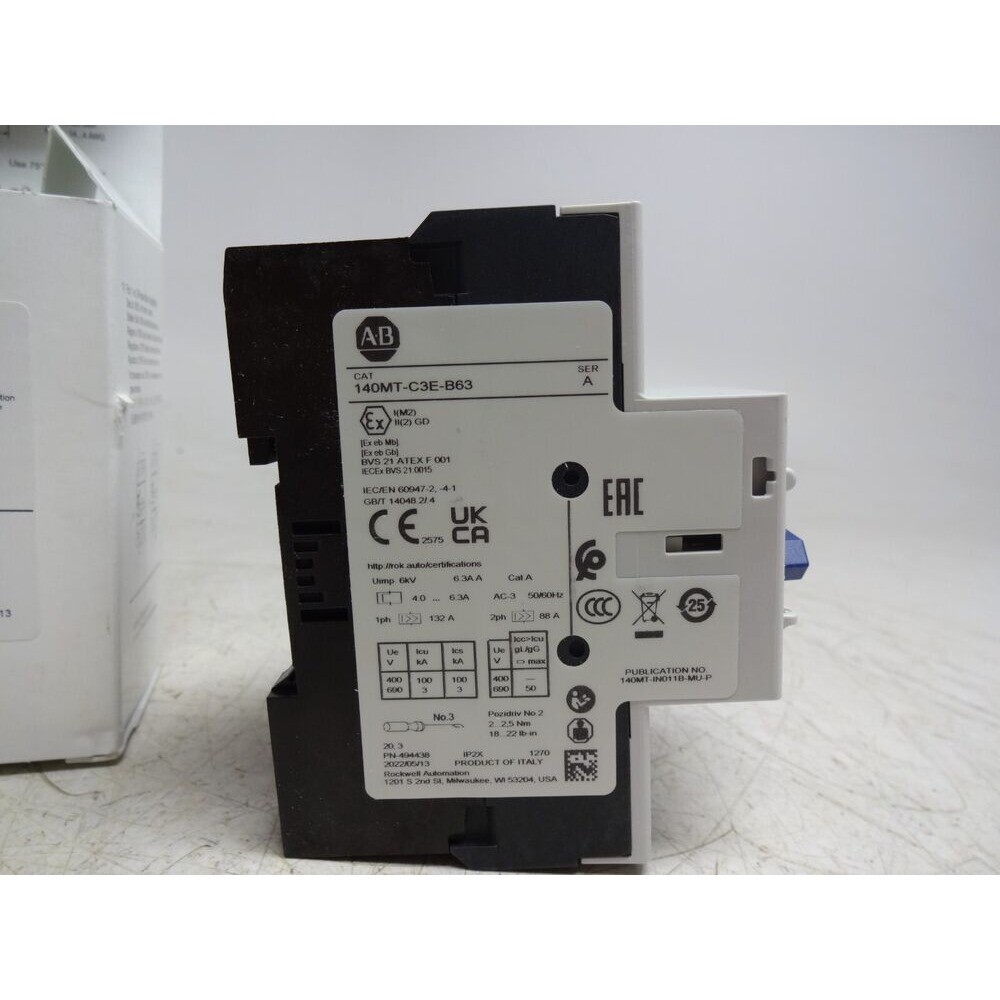 New AB 140MT-C3E-B63 4.0-6.3A 3-Pole Motor Protection Breaker