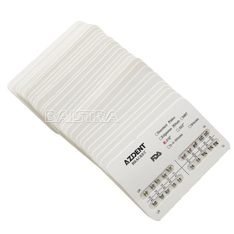 AZDENT Dental Orthodontic Brackets Braces Mini/Standard Roth/MBT Metal Brackets