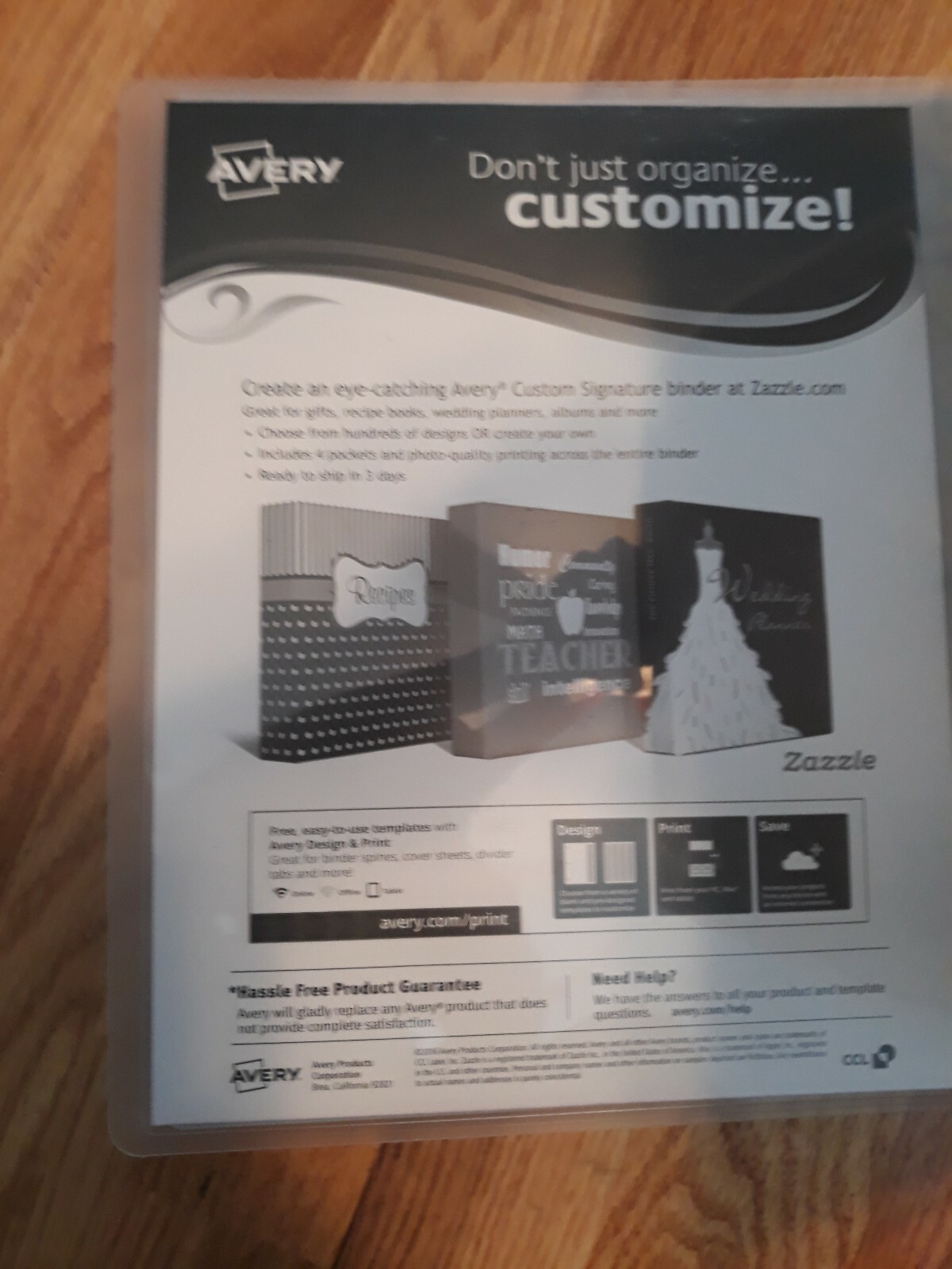 Avery Flexible View Pocket Presentation Binder – 8.50″ X 11″ -220 sheets 1 inch