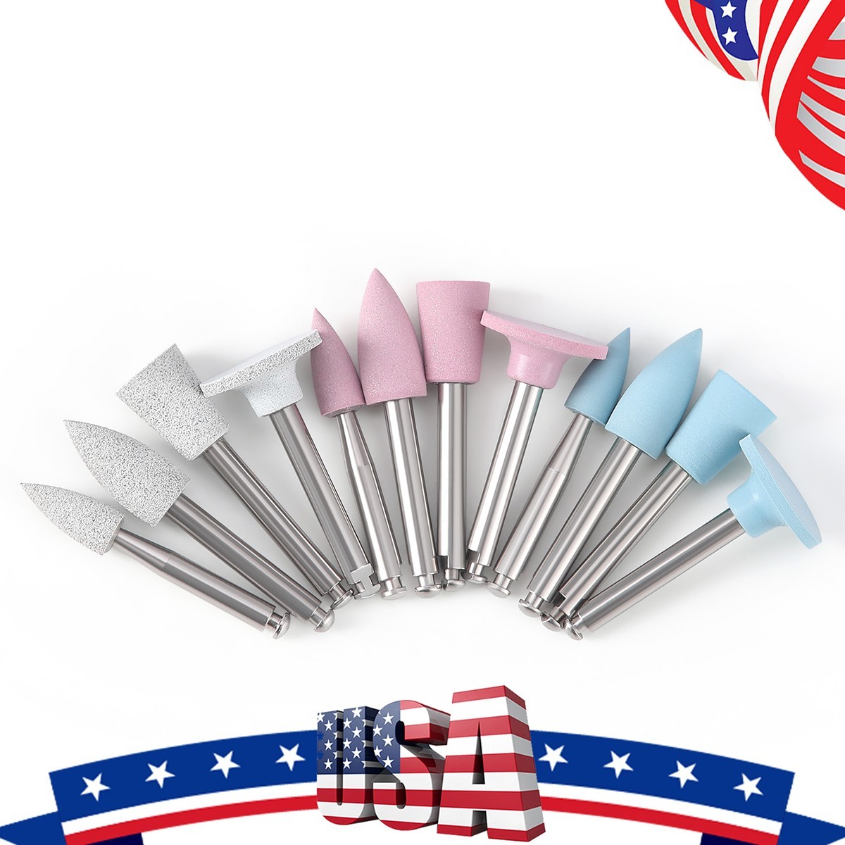 Dental Composite Polishing Burs Kit Silicone Polisher RA 2.35mm for Contra Angle
