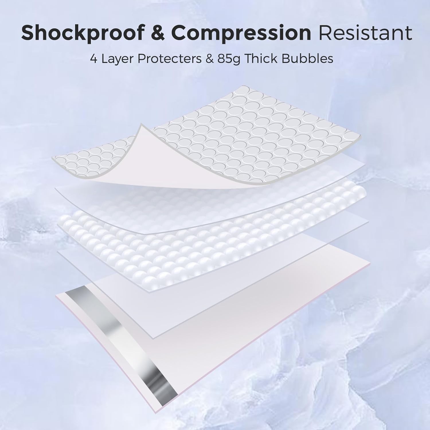 40 White Poly Bubble Mailers 12×16 Large Padded Envelopes 12×15 Mailing Bag