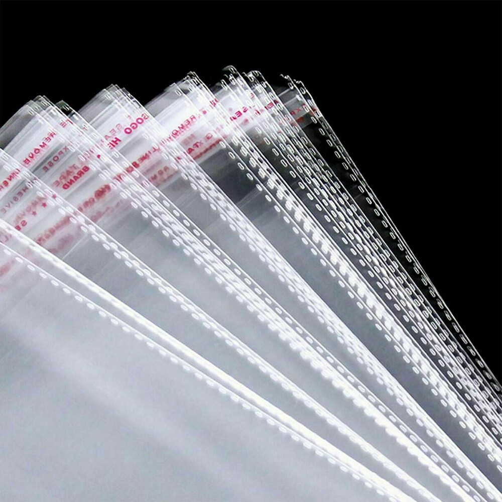 Clear Self Adhesive Peel & Seal Cellophane Plastic OPP Transparent Packing Bags