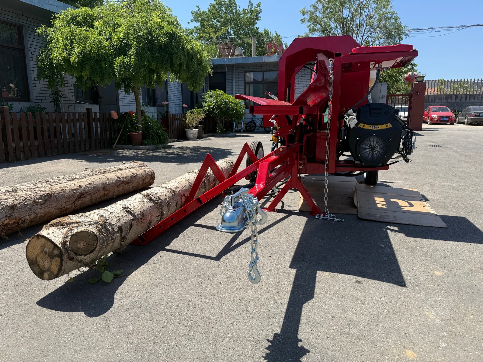 27T Hydraulic Firewood Processor with 739cc RATO Engine Log Lifter&118″ Conveyor