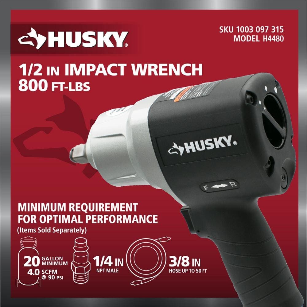 Husky 800 ft./lbs. 1/2 in. Impact Wrench