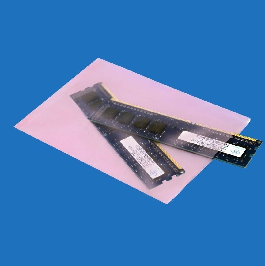 Pink Anti-Static Poly Bags Electronic Polyethylene 2,4,6 Mil Heat Sealable LDPE