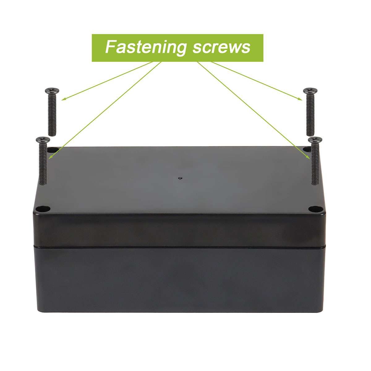 Plastic Project Box ABS IP65 Electrical Junction Box Enclosure Black Waterproof