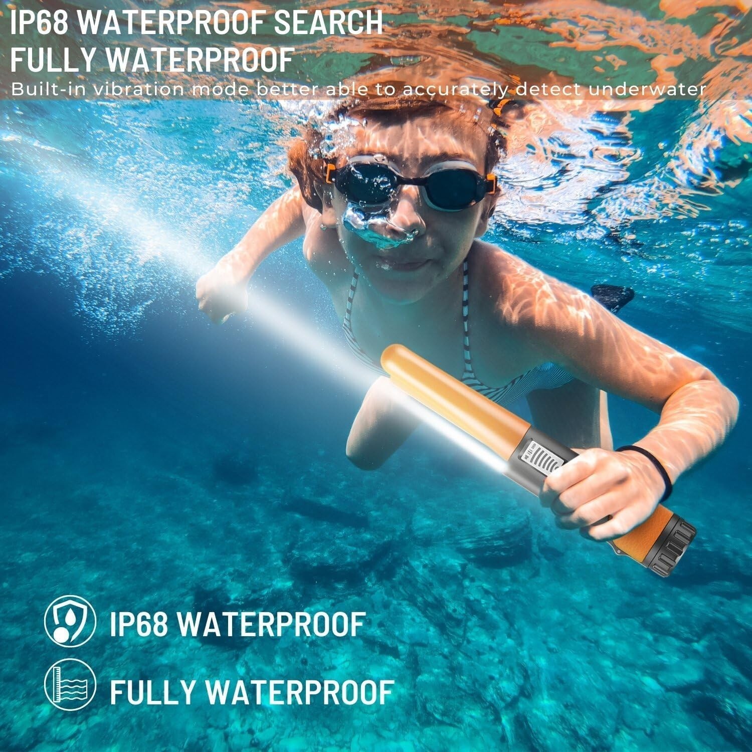 Metal Detector Pinpointer for Adults & Kids,Waterproof, 360°Detection Handheld P