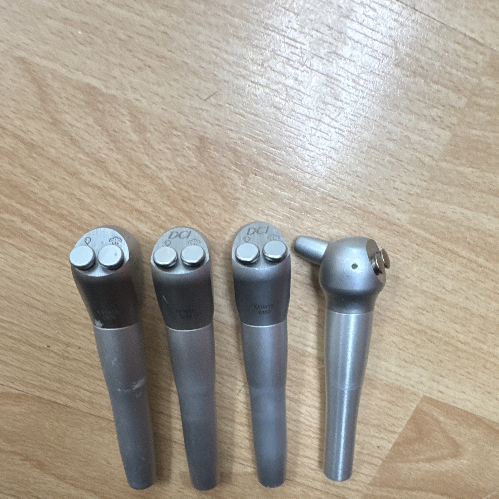 DCI High Speed Dental Handpiece Autochuck Straight 2 Hole (Borden) Lot of 4