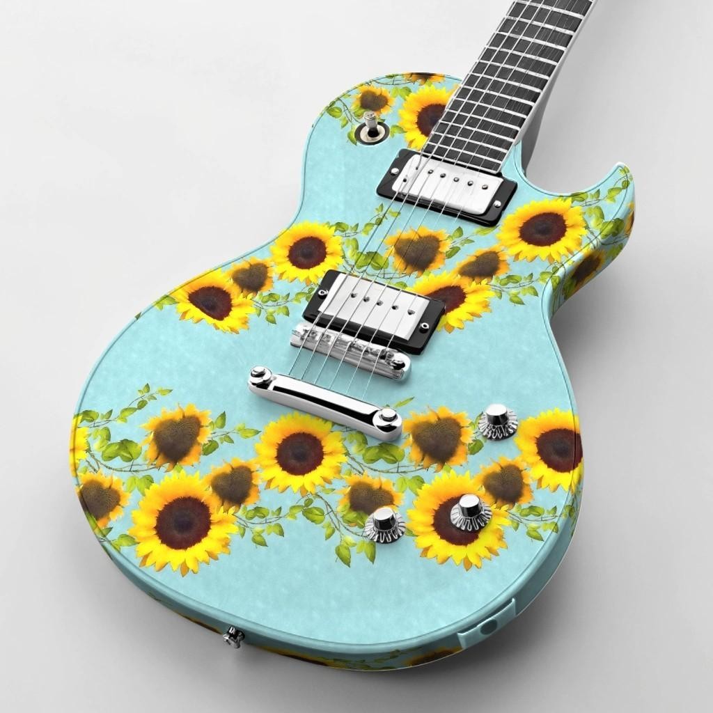 Watercolor Sunflower Border – 16″ x 48″ Hydrographic Film Hydro Dipping