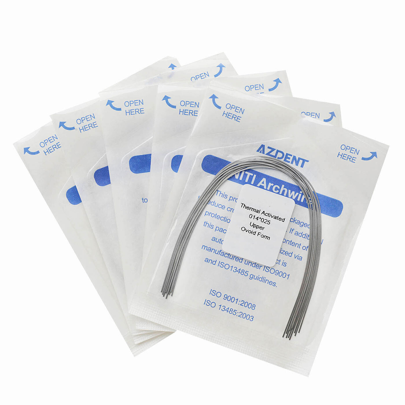AZDENT Dental Orthodontic Niti Arch Wires Thermal Activated Rectangular Ovoid