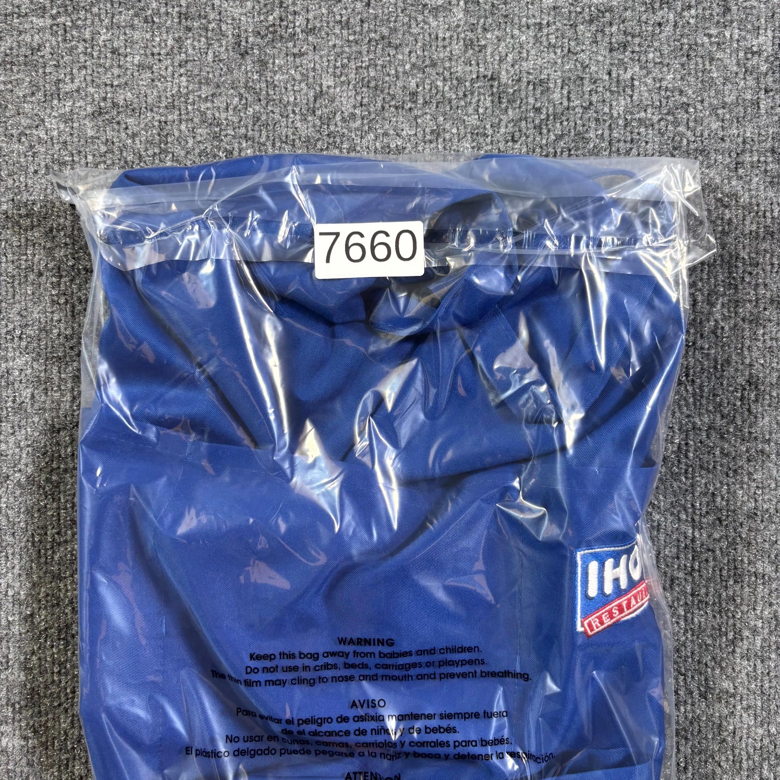 IHOP Restaurant Apron Unisex One Size Blue Polyester Casual Employee Workwear