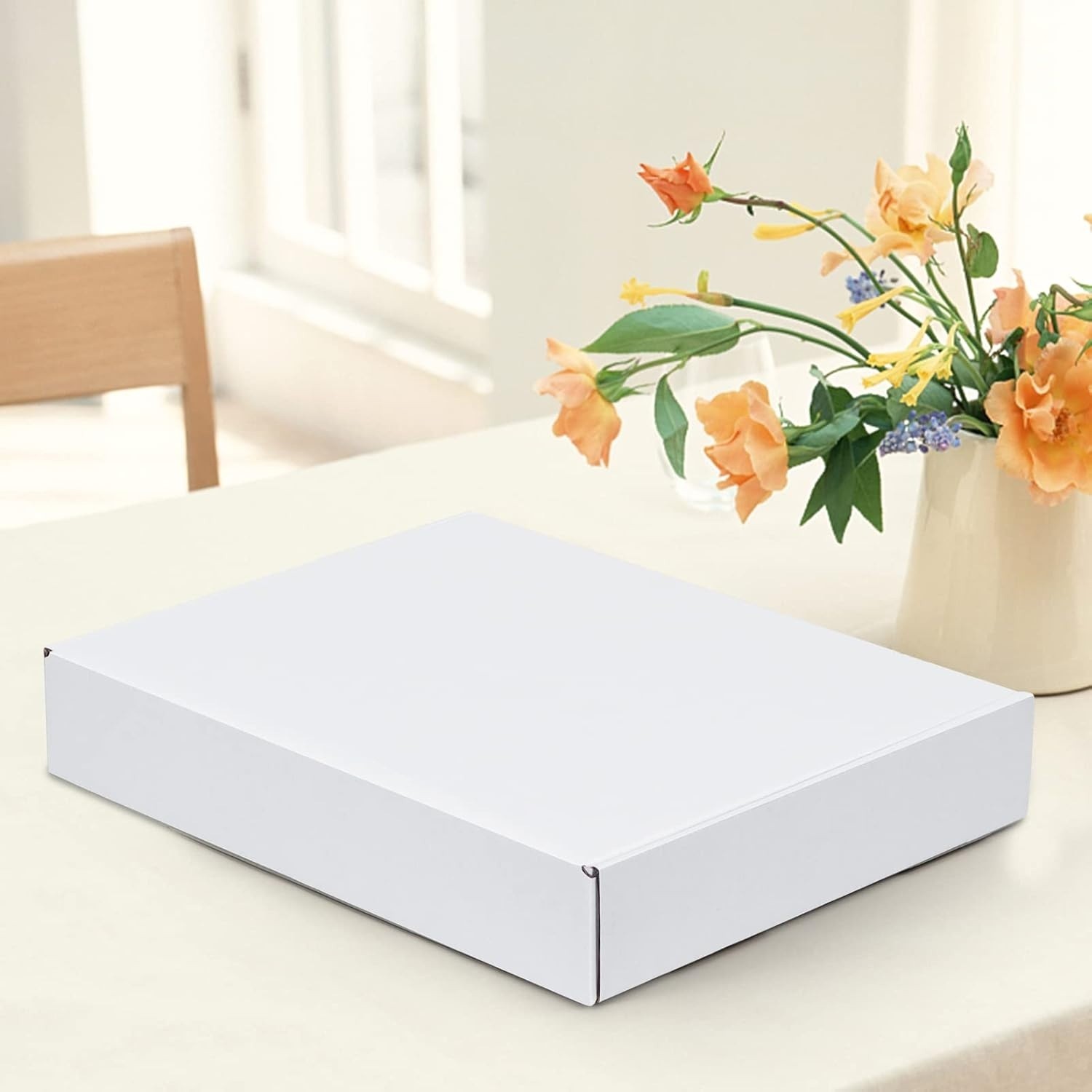 White Corrugated Mailers 12x9x2″ Shipping Packing Boxes Set of 25, Cardboard Box