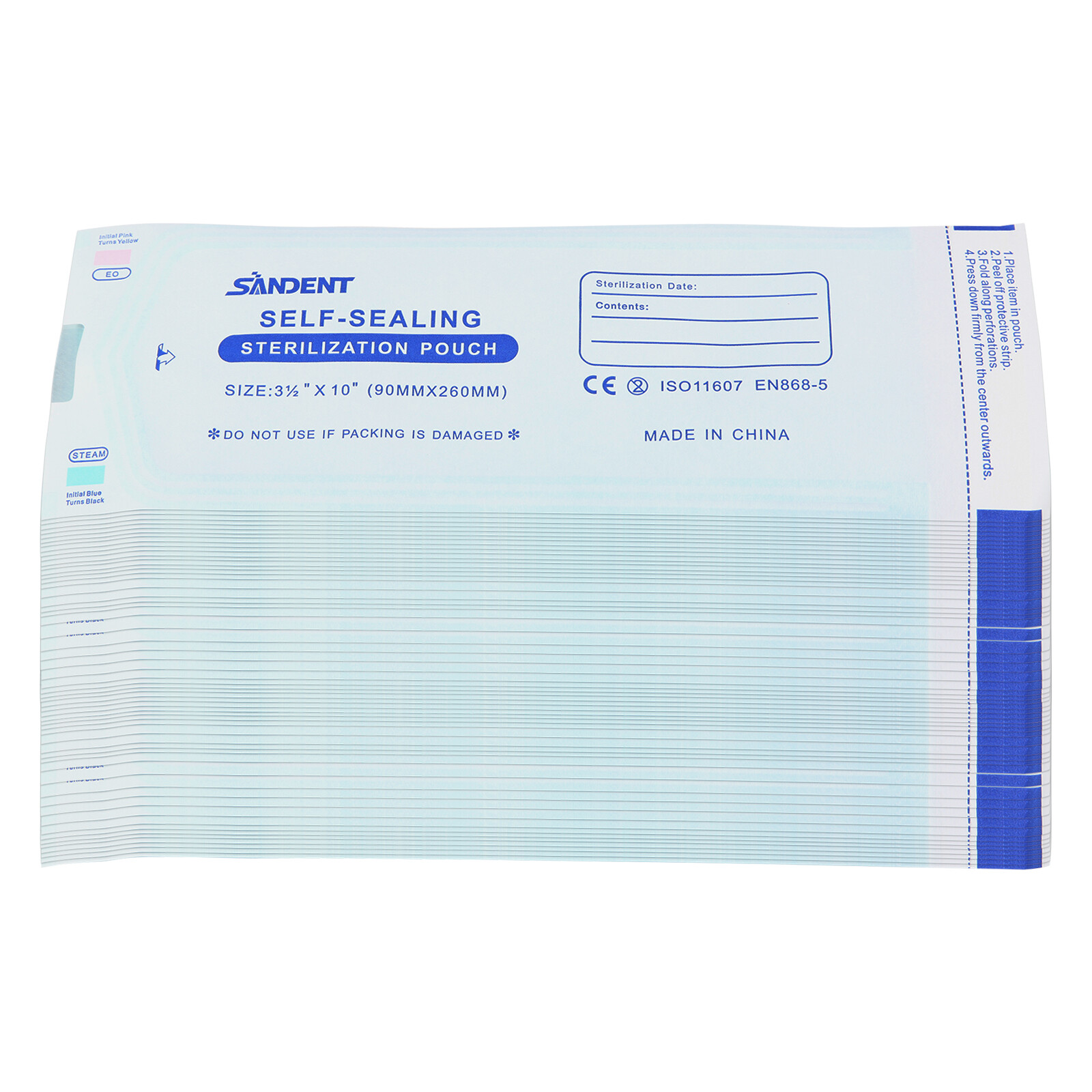 200 Self Sterilization Pouches Pouch Autoclave Sterilizer Bag Dental Tattoo Nail