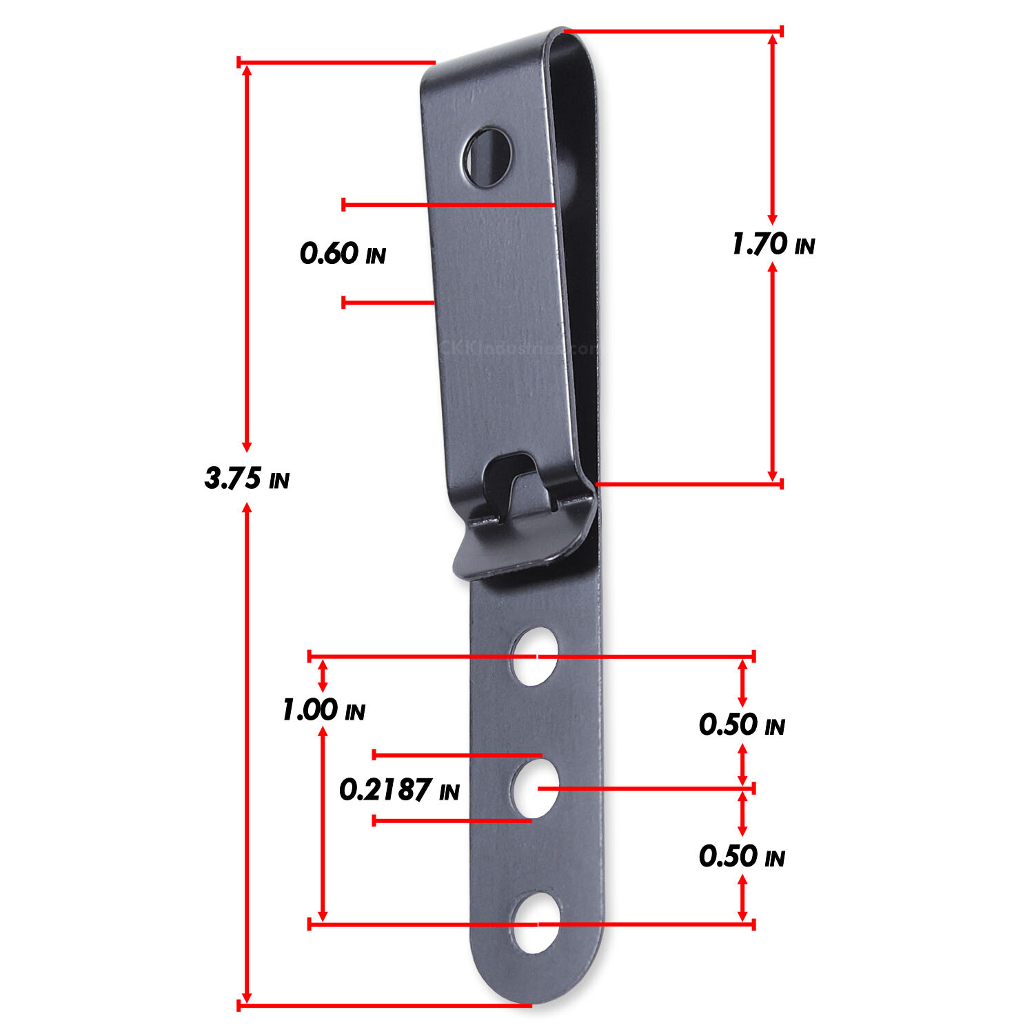 Metal Belt Clips – Model 5 – Holster Belt Clips – (w/SPTHA Mounting Hardware)