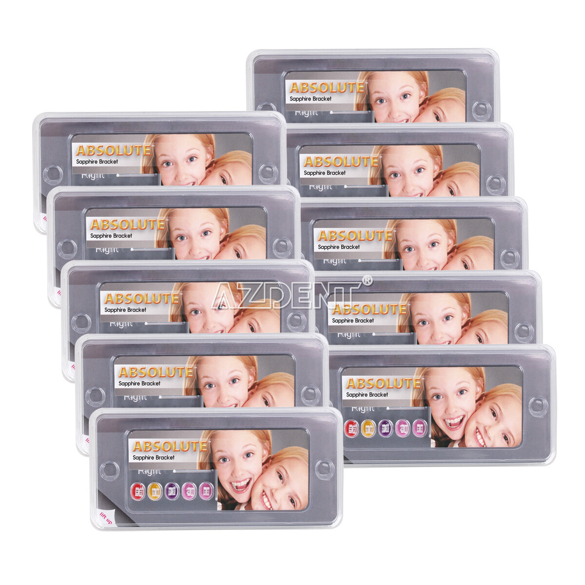 Dental Mini Roth/MBT 022 orthodontic Sapphire Ceramic Brackets with 3 4 5 Hooks