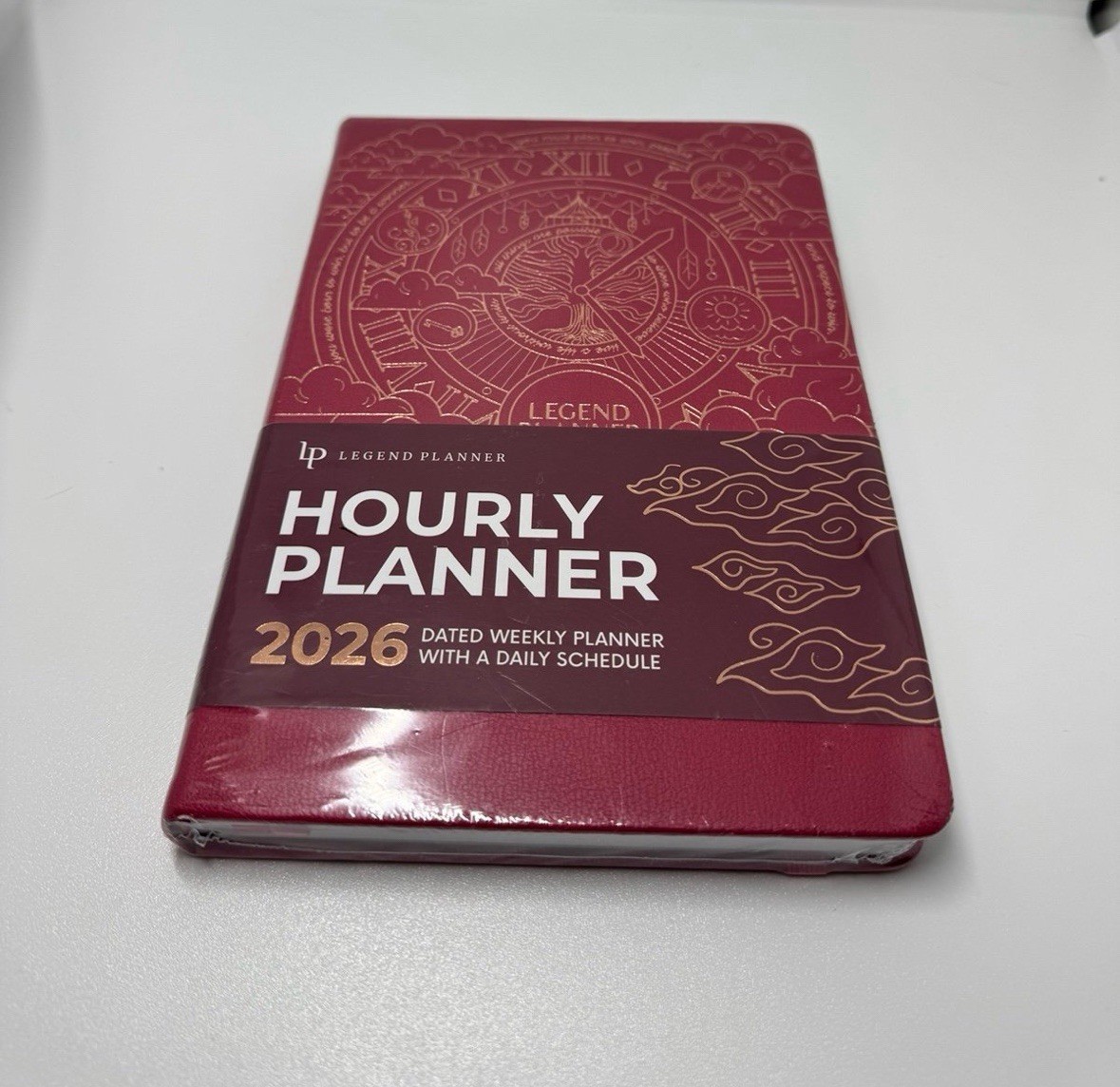 Legend Planner | Hourly Planner 2026 | A5 5.5×8.3 | Hot Pink & Gold | SEALED