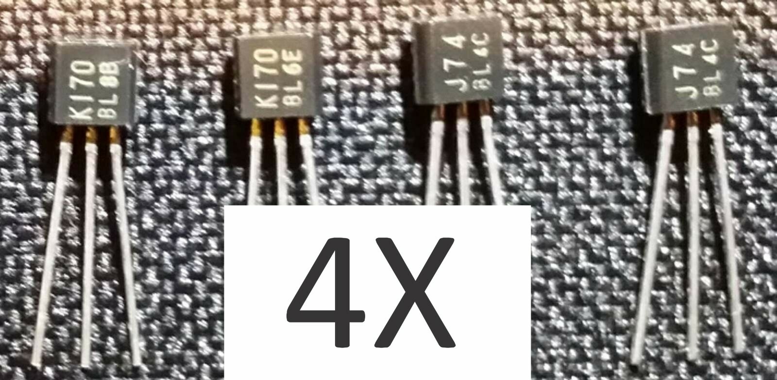 Toshiba 2SJ74 + 2SK170 LAB MATCH QUAD to 0.1mA (9.0 – 11.0 mA range “BL” “B”)