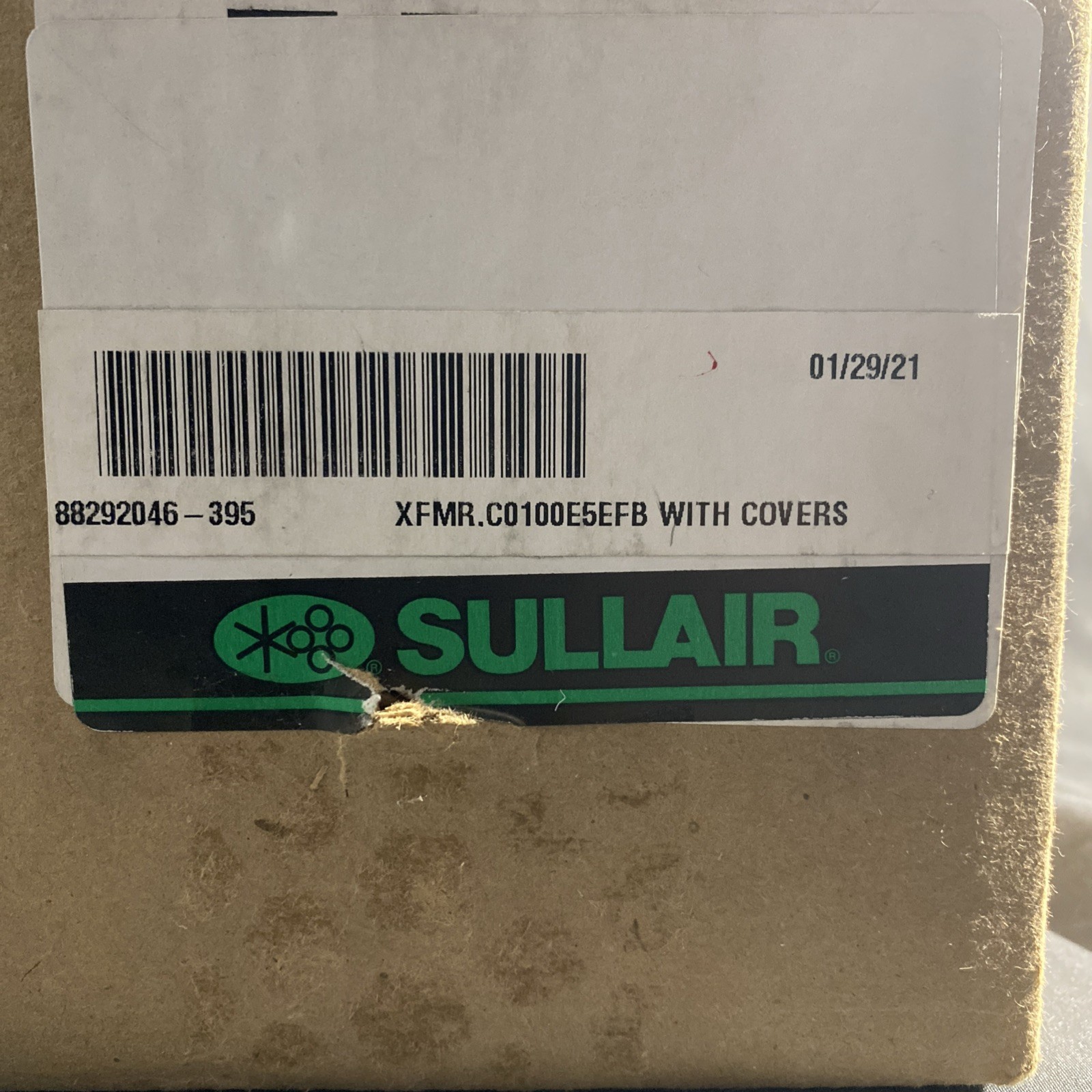 Sullair 88292046-395 / XFMR.C0100E5EFB With Covers / Brand New. Unopened.
