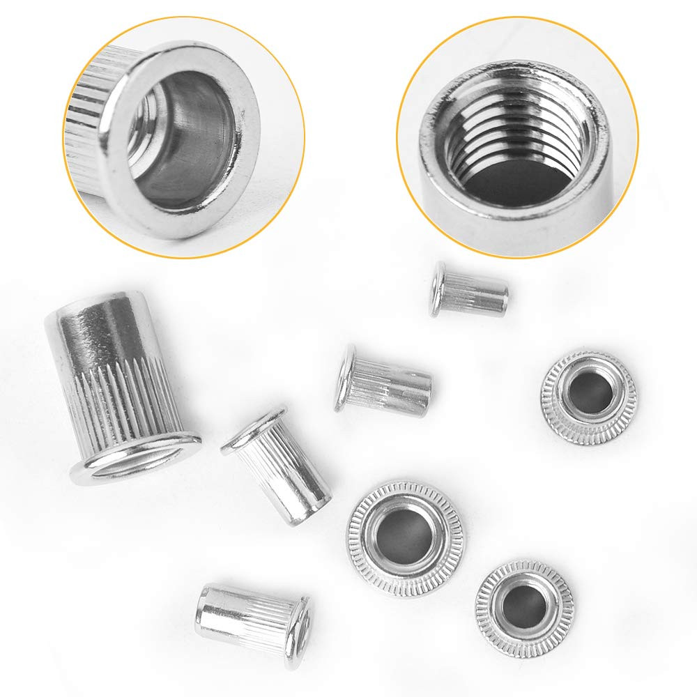 150~615X Stainless Steel Rivet Nut Kit Metric Rivnuts Nutsert Assorted M3-M8 Set