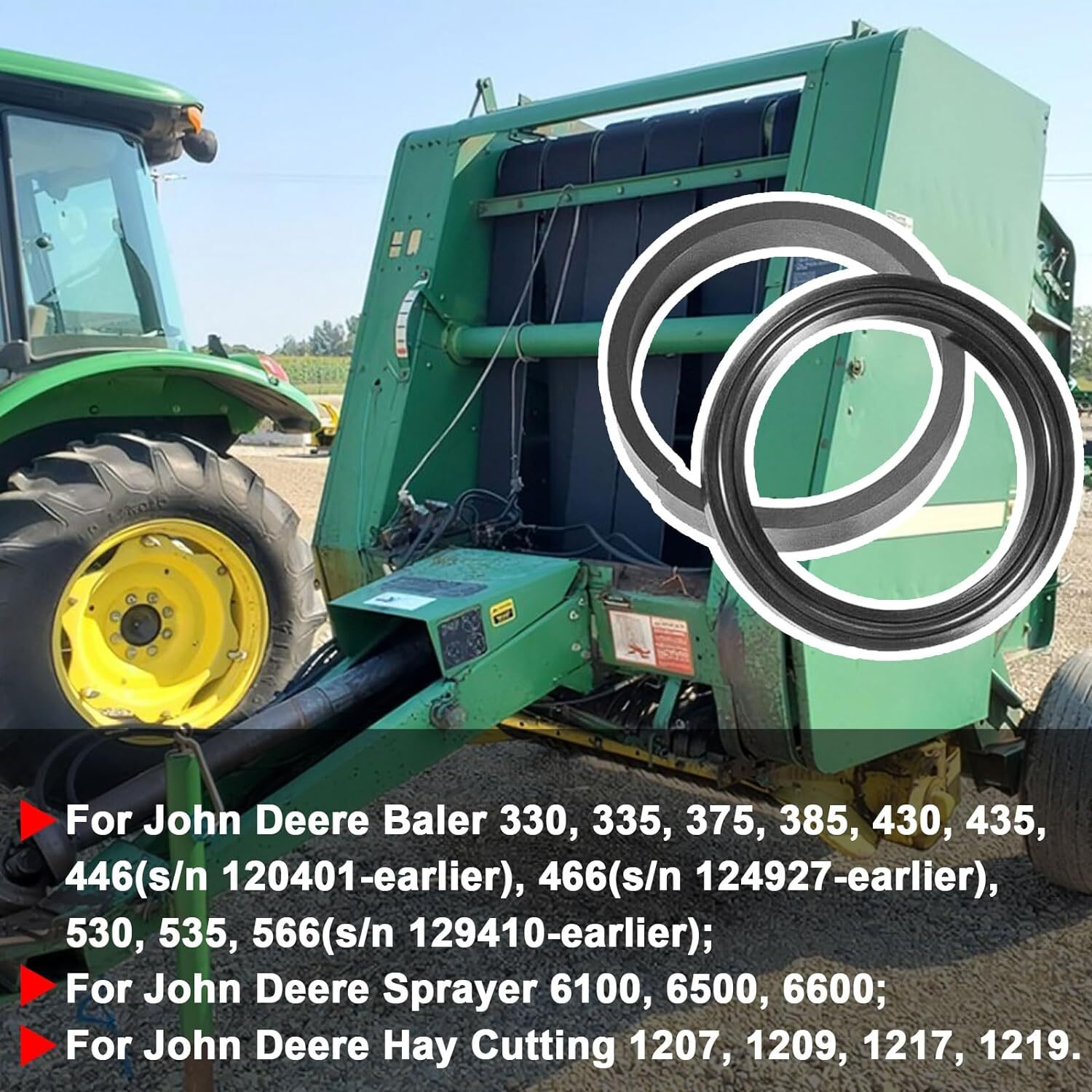 AE50113 Hydraulic Gate Cylinder Seal Kit for John Deere Cylinder AE40897 AE40898