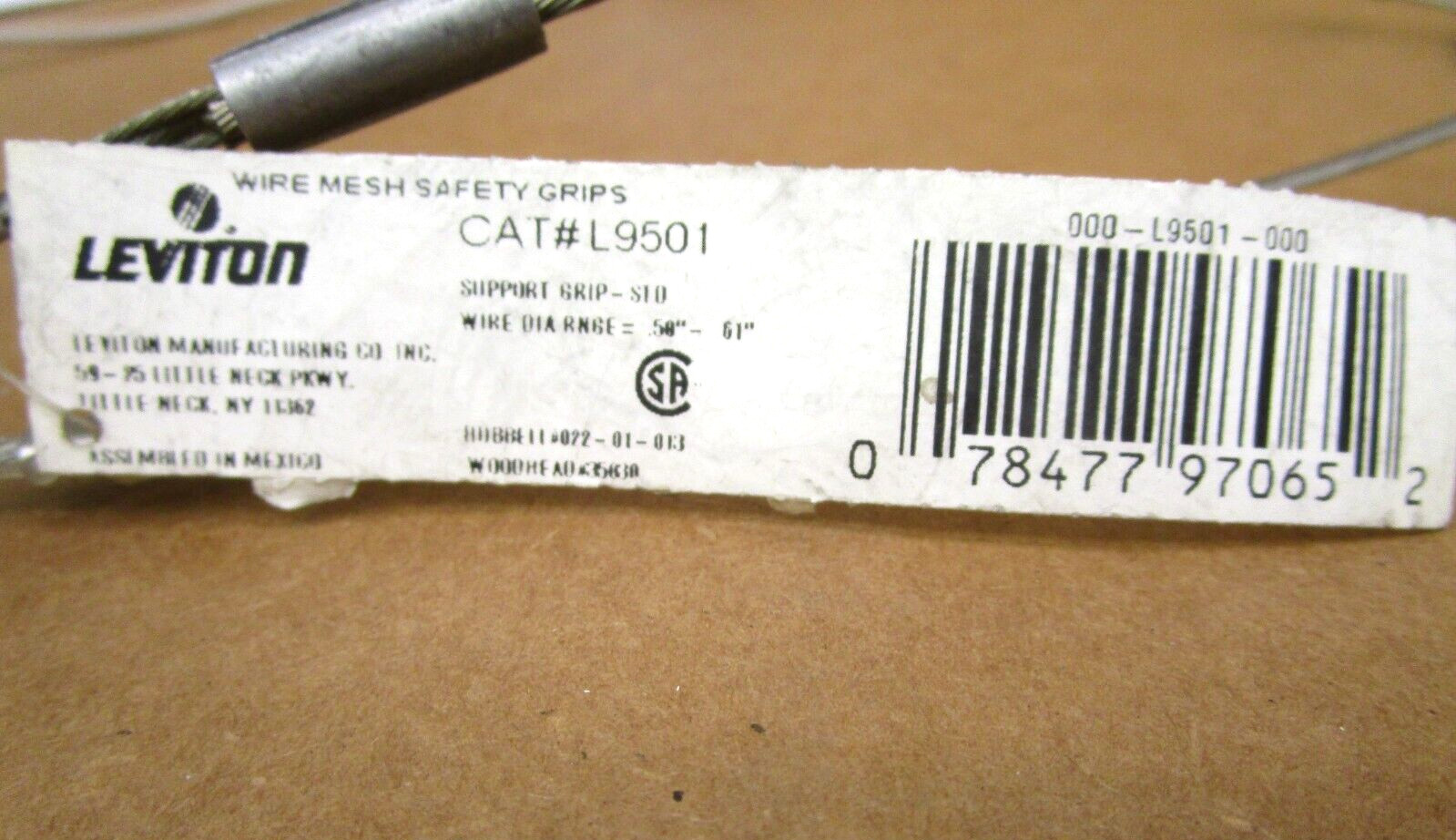 Leviton L9501 Support Grip-STD .50″-.61″ Wire DIA Range Lot of 6 Pcs 50148HM