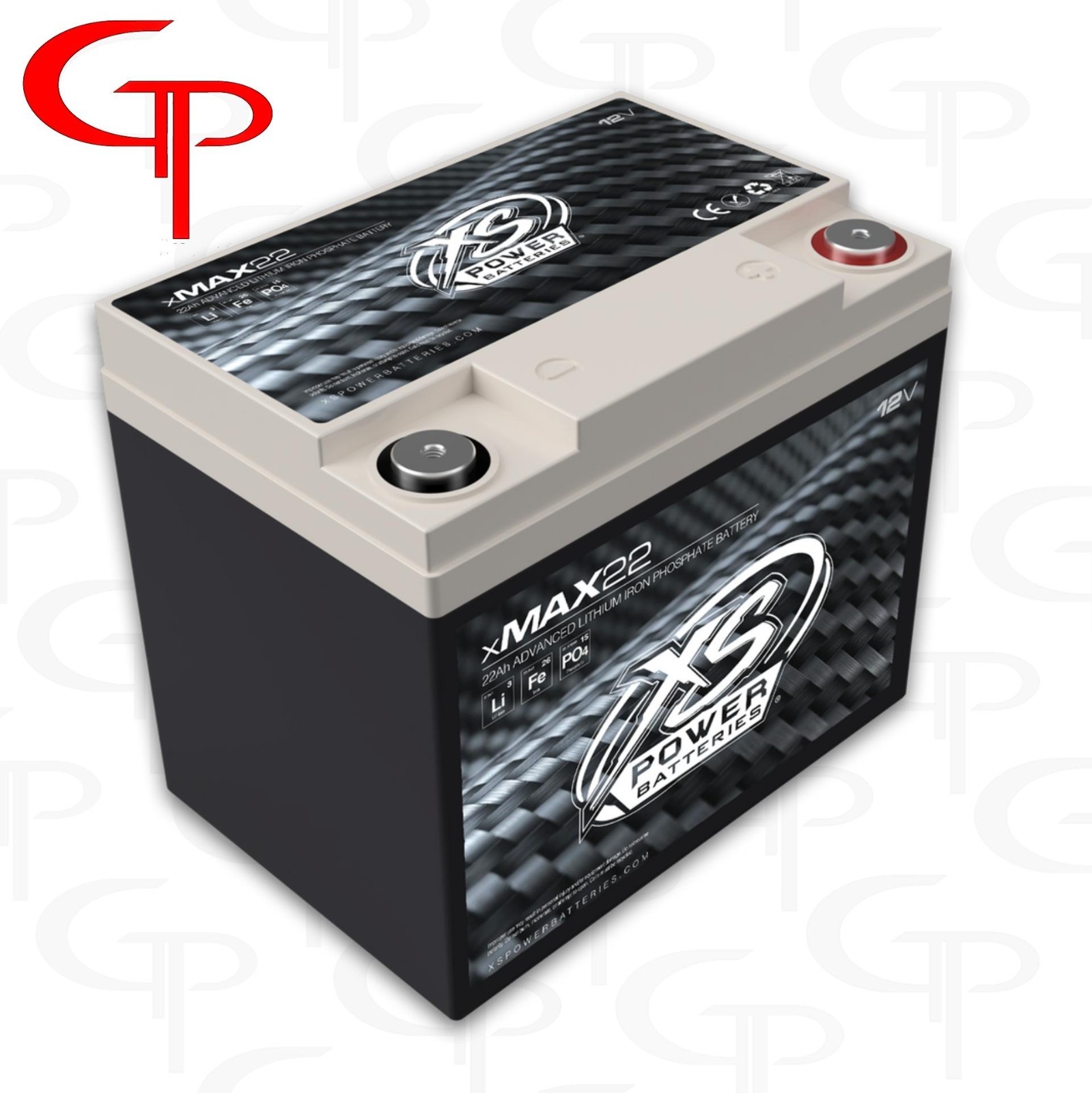XS Power Xmax 22 LFP Lithium Battery 45AH 5,000 Watt RMS Car Audio Battery