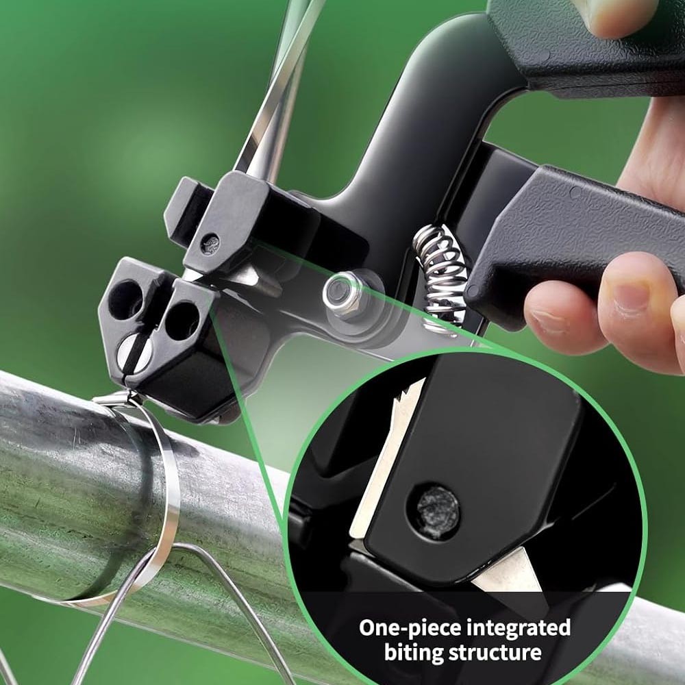 Cable Tie Tool Gun Stainless Steel Cable Tie Tool Repair W/200PCS Metal Zip Ties