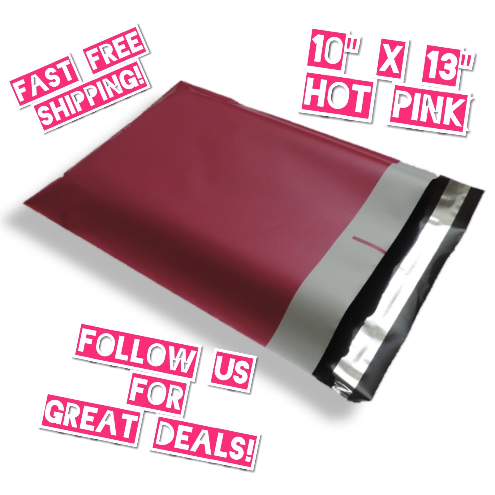 NirmWorx JayaMailers 10×13 Hot Pink designer poly mailers shipping envelopes