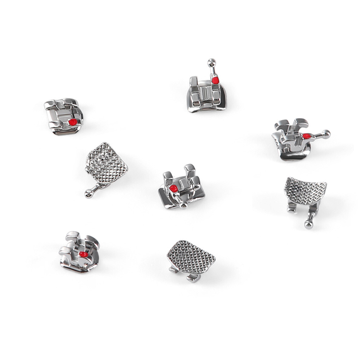 10Pks Orthodontic Dental Brackets Braces Metal Mini Roth MBT.022/.018 3/345Hooks