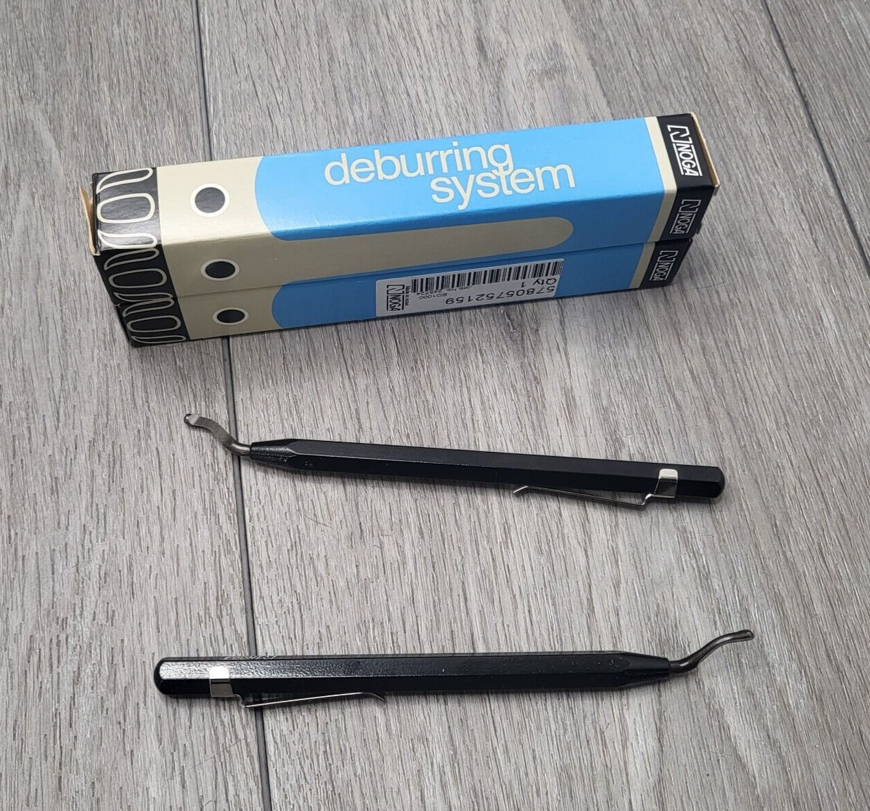 2pk Noga EO1000 Deburring System Tool, Black with Pocket Clip