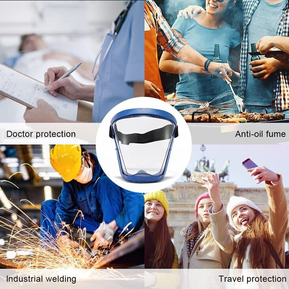Full Face Super Protective Mask Anti-fog Shield Safety Transparent Head Cover