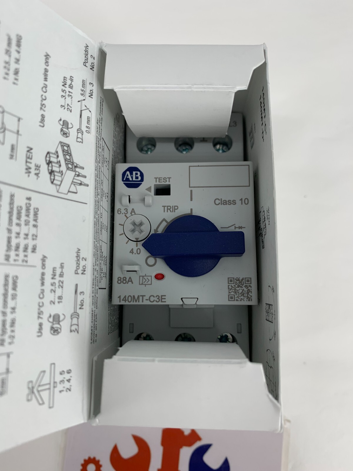 Allen-Bradley 140MT-C3E-B63 Motor Protection Circuit Breaker C Frame 4 6.3A