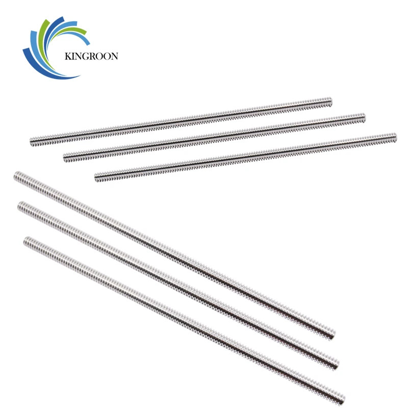 Lead 2mm Trapezoidal Screw Without Copper Nut T8 Lead Screw 100/150/200/250/300
