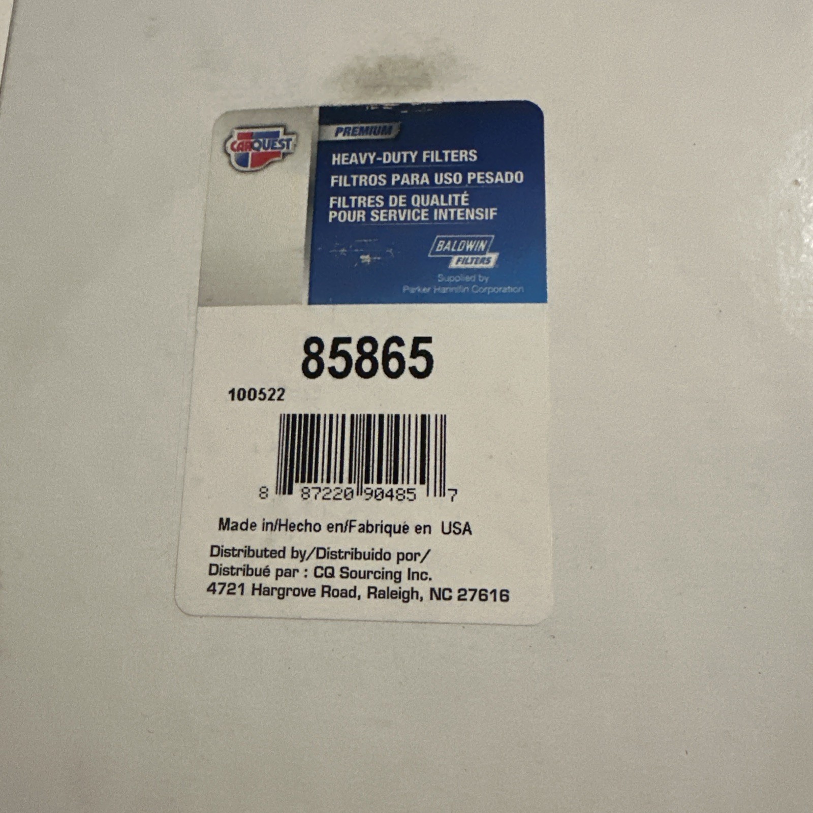 Carquest Premium HD Hydraulic Filter 85865