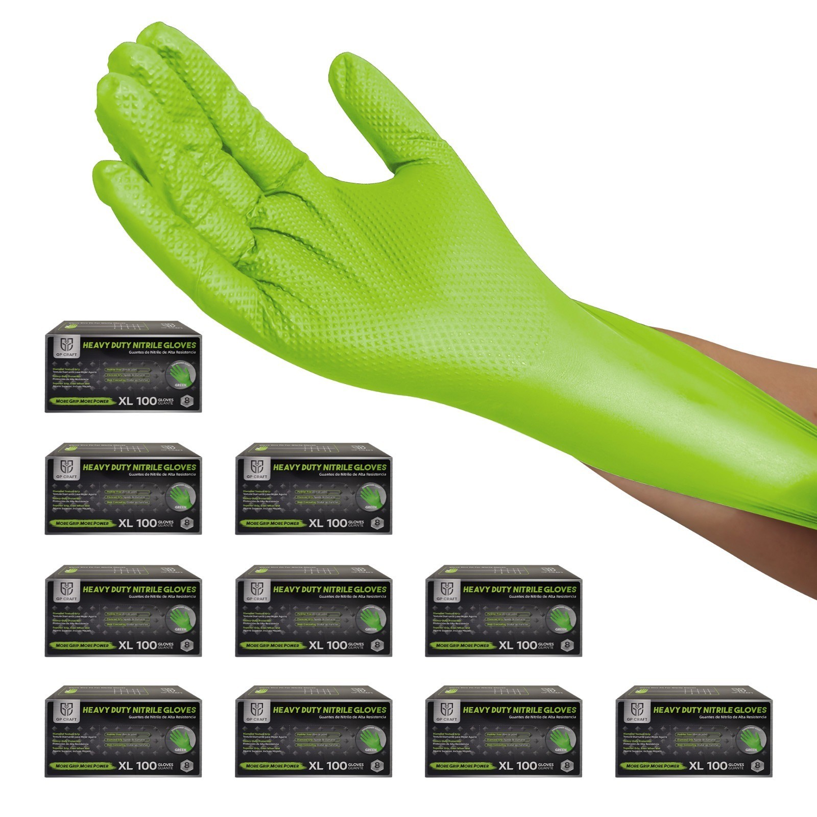 Heavy Duty Nitrile Gloves 8 Mil Large Latex-Free | 1000ct Case