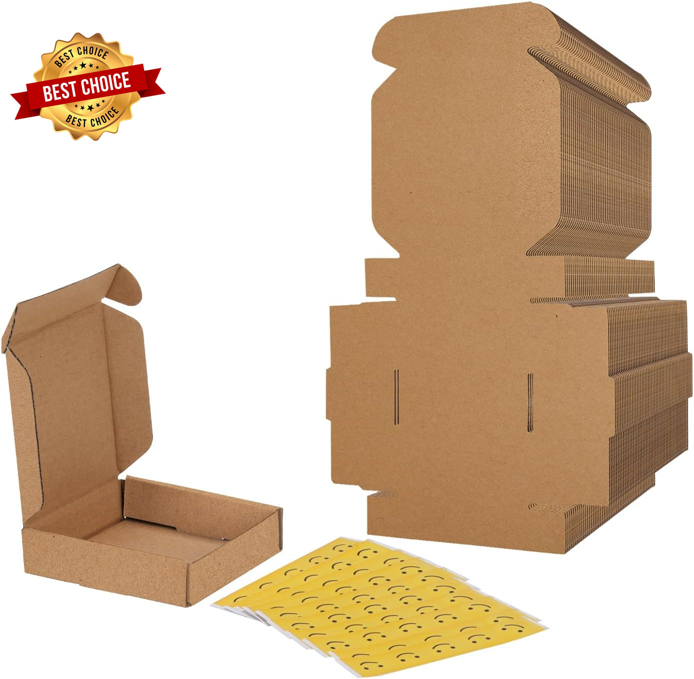 9X6X2 Shipping Boxes Set of 50, White Small Corrugated Cardboard Box, Mailer Box