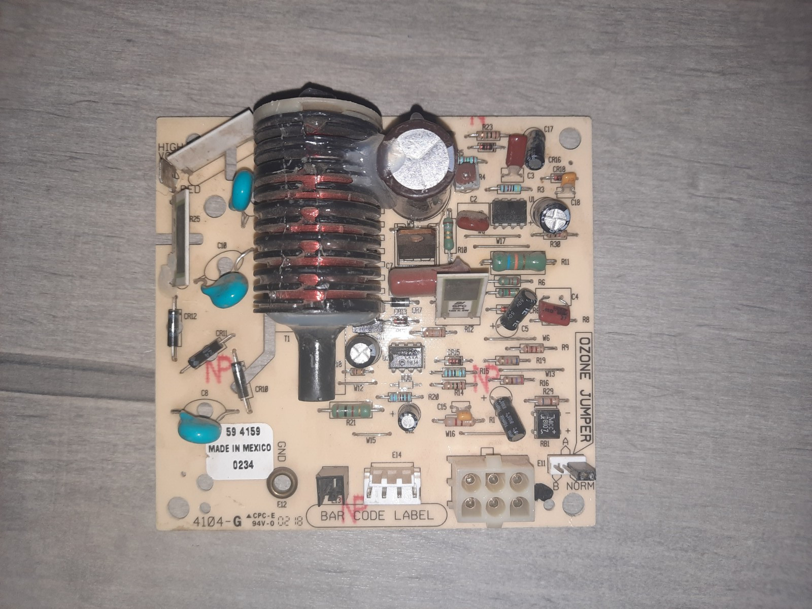 High Voltage Control Board 594159 0234 4104-G (9554) A3 AM