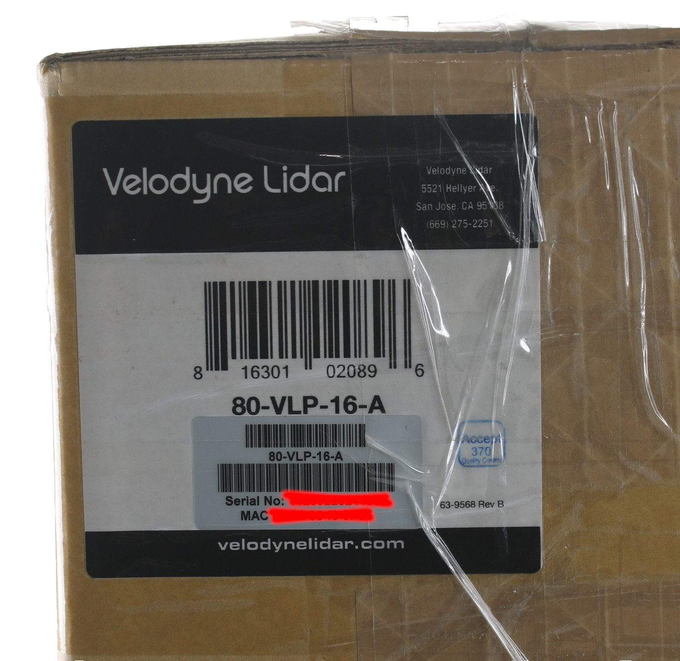 Velodyne VLP 16 80-vlp-16-A lidar Sensor Puck Kit NEW OPEN BOX