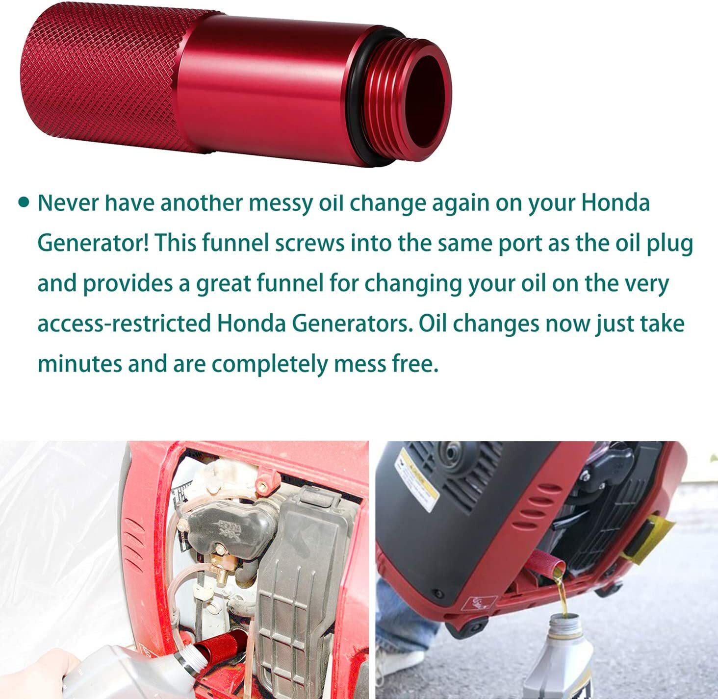 Extended Run Gas Cap Hose Oil Funnel Dipstick Kit For Honda Generator EU2200i✅