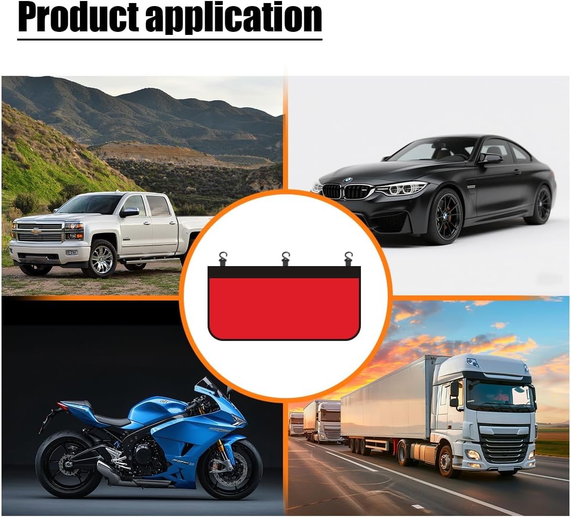 3PCS Car Fender Covers, PU Leather Mechanic Magnetic Vehicle Fenders Protector w