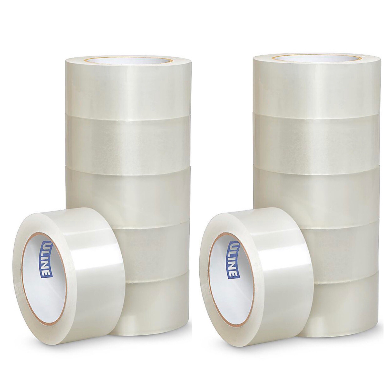 (12) ULINE S-423 2″ x 110yds 2mil PACKING / SHIPPING TAPE ROLLS TWELVE TOTAL
