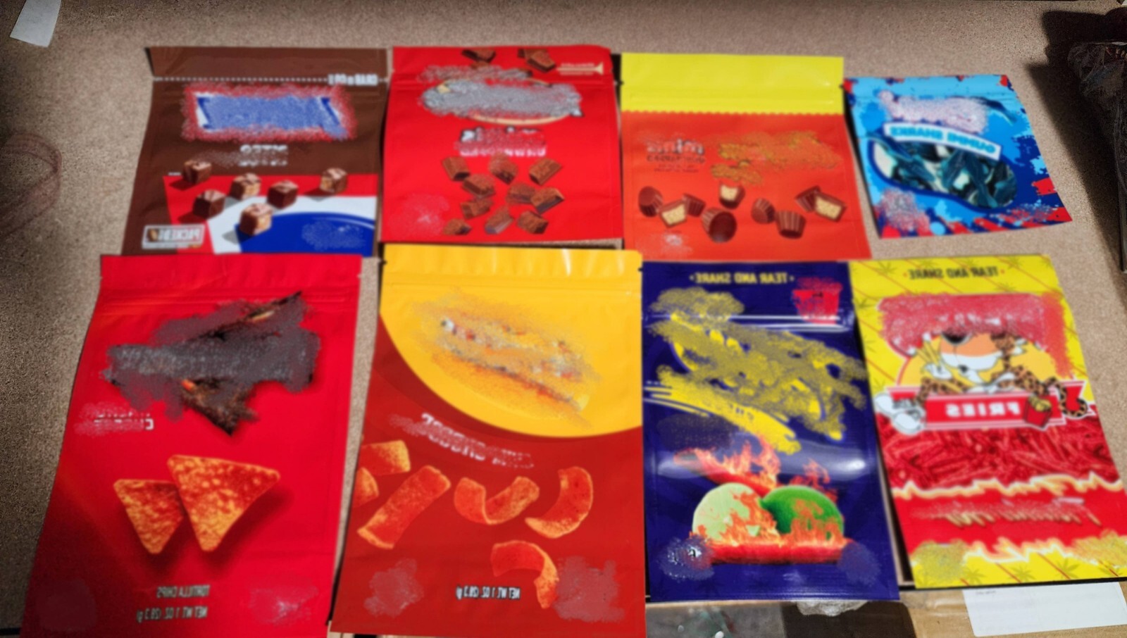 50 Pack Empty Zipper Sealable Gummy Candy Packaging Fast USA Seller!