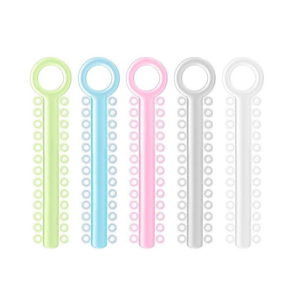 Dental Assorted 40 Stick Glow in Dark Orthodontic Ligature Ties Elastic Rubber