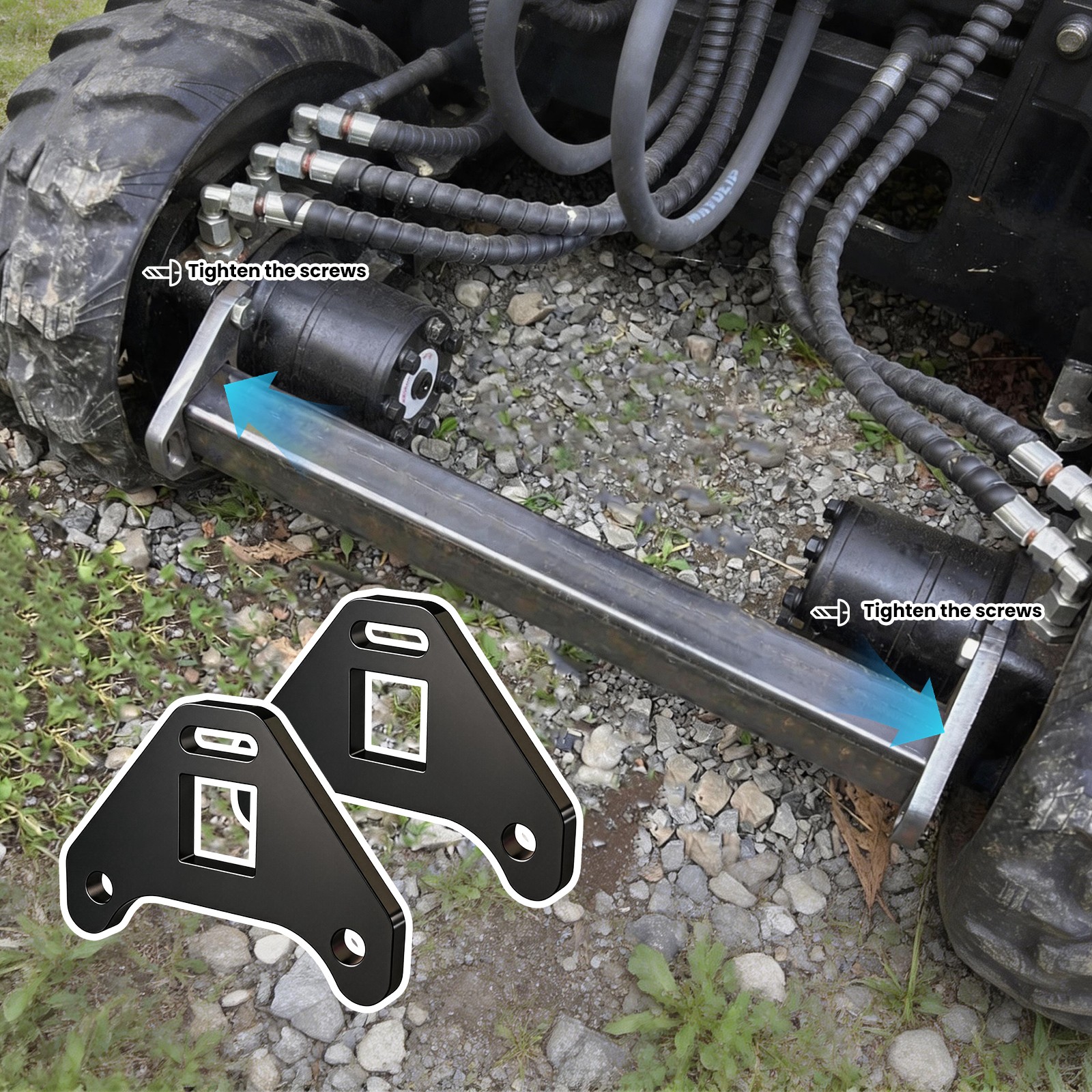 Chinese Mini Excavator Drive Motor Reinforcement Brackets – Square Motors