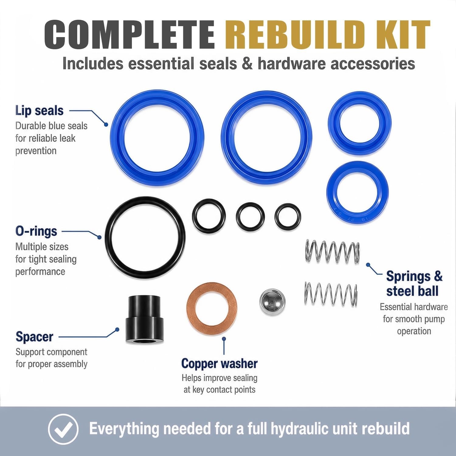 Seal Kit for Pallet Jack Mule Wesco 5000 272748 WIC 5000X Wesley WE 270158