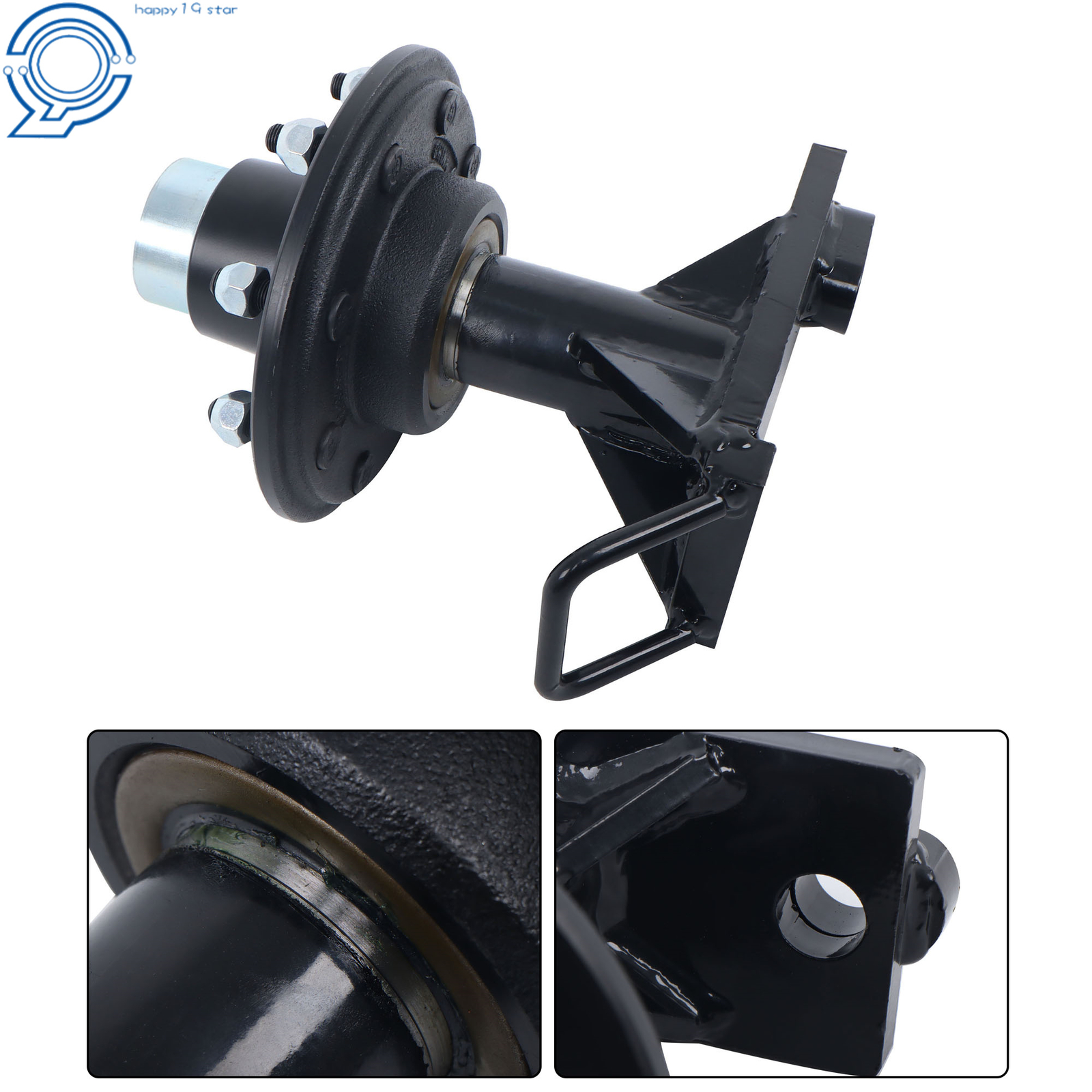 Shipping Container Wheels 8×6.5 Lug Bolt-On Spindle Kit with Handle